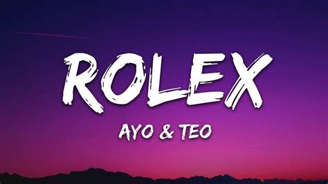 Rolex Lyrics by Ayo & Teo .